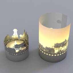 Marburg Skyline Shadow Play Candle - German Landmark Souvenir - thumbnail 3