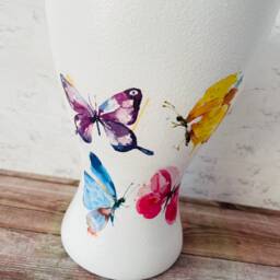 Colourful Butterfly Vase, Flower Home Decor, Themed Gifts, Watercolour Butterflies - thumbnail 3