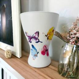 Colourful Butterfly Vase, Flower Home Decor, Themed Gifts, Watercolour Butterflies - thumbnail 1
