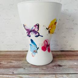 Colourful Butterfly Vase, Flower Home Decor, Themed Gifts, Watercolour Butterflies - thumbnail 2
