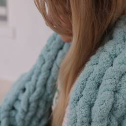 Blanket Throw Chenille Chunky Knit - thumbnail 4