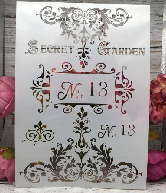 Stencil Secret Garden - Scrapbooking Stencil Craft Wall Painting Diy Decor - 12910-A - image 1