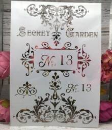Stencil Secret Garden - Scrapbooking Stencil Craft Wall Painting Diy Decor - 12910-A - thumbnail 1