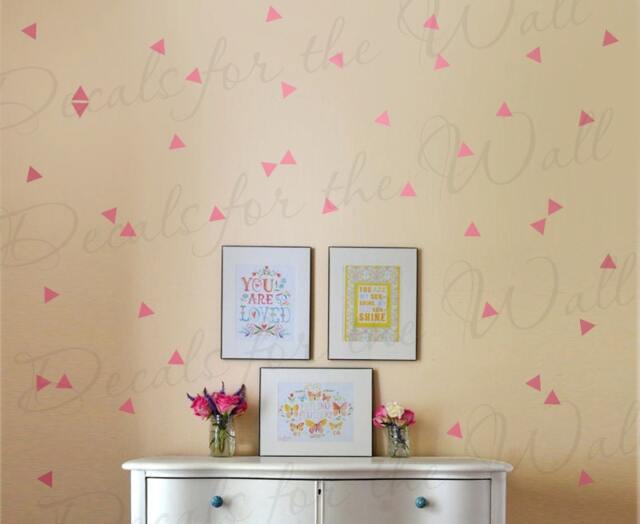 Triangle Wall Mural Decals Vinyl Graphic Geometric Shapes Design Kids Room Classroom Nursery Accent Sticker Art Decor Large Sign G48 - image 1