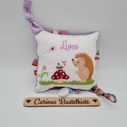 Music Box, Hedgehog Music Baby Box With Requested Melody, Personalized Pillow, Shower Gift, Pillow Name - thumbnail 2