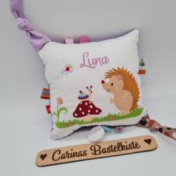 Music Box, Hedgehog Music Baby Box With Requested Melody, Personalized Pillow, Shower Gift, Pillow Name - thumbnail 3