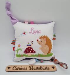 Music Box, Hedgehog Music Baby Box With Requested Melody, Personalized Pillow, Shower Gift, Pillow Name - thumbnail 1