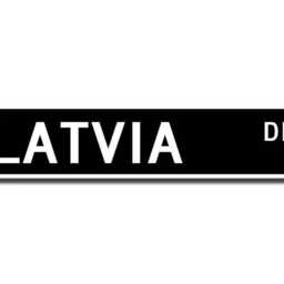 Latvia Sign, Gift, Souvenir, Keepsake, Wall Decor, Custom Street Quality Metal Sign - thumbnail 2