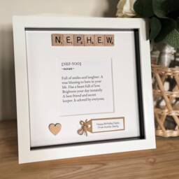 Personalised Nephew Meaning Frame. Message. Gift - thumbnail 1