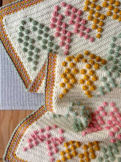 Free UK Shipping Handmade Crochet Baby Blanket, Cot Blaneket, Lap Handmade Blanket - image 1