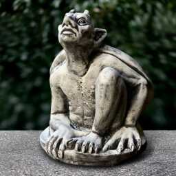 Stone Gargoyle Statue Concrete Monster Sculpture Outdoor Demon Ornament Halloween Decoration Guardian Figurine Monster Lover Gift - thumbnail 4