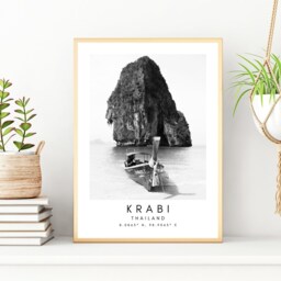 Krabi Thailand Art Print Minimalist Travel Poster - thumbnail 3