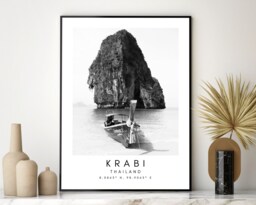 Krabi Thailand Art Print Minimalist Travel Poster - thumbnail 1