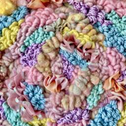 Pastel Dreamboat 16-Inch Round Woven Wall Hanging - thumbnail 3