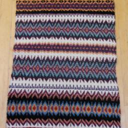 E639 Boundweave Rug, Black & White Floor Or Wall Hanging, Zen Meditation Rug - thumbnail 2