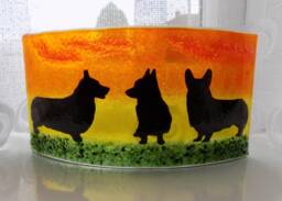 "Beautiful Glass Fused ""Welsh Corgi" - thumbnail 1