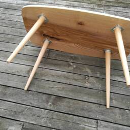 Cute Coffee Table, Tripod, Mid-Century Stand, Tapered Legs, Kidney Shaped, The Sixties, Small Pebble Table - thumbnail 4
