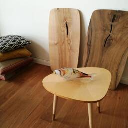 Cute Coffee Table, Tripod, Mid-Century Stand, Tapered Legs, Custom, Kidney Shaped, The Sixties - thumbnail 3