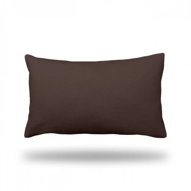 "Solid Chocolate Brown - Throw Pillow, Decorative Pillow Cover, Case Rectangle 13"" X 22" - image 1