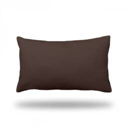 "Solid Chocolate Brown - Throw Pillow, Decorative Pillow Cover, Case Rectangle 13"" X 22" - thumbnail 1
