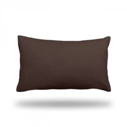 "Solid Chocolate Brown - Throw Pillow, Decorative Pillow Cover, Case Rectangle 13"" X 22" - thumbnail 4