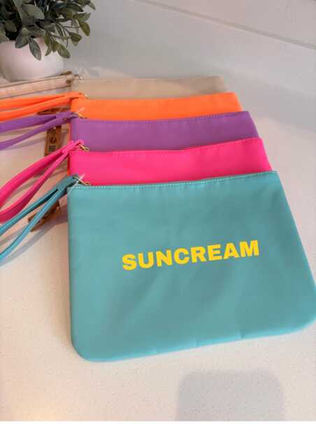 Personalised Bright Neon Suncream Holiday Beach Wallet - image 1