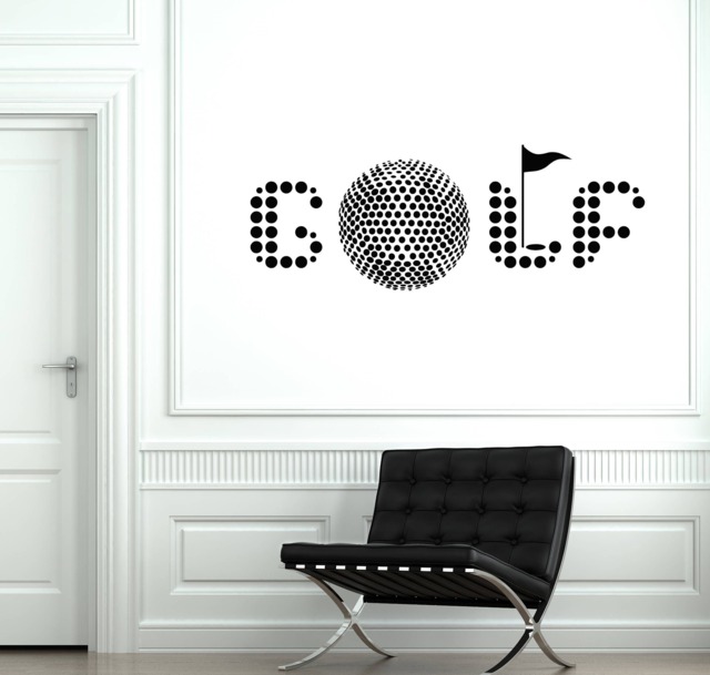 Golf Vinyl Wall Decal Golfer Club Decor 2706Di - image 1