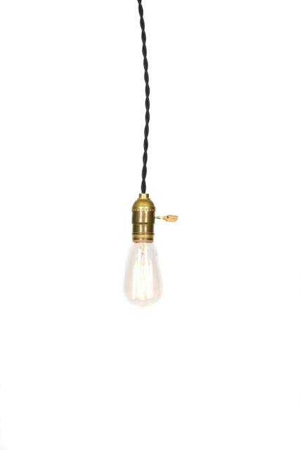 Simply Modern Vintage Farmhouse Pendant Light - Black Wire - image 1