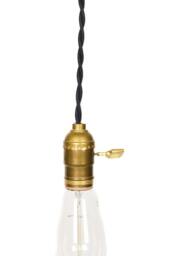 Simply Modern Vintage Farmhouse Pendant Light - Black Wire - thumbnail 3
