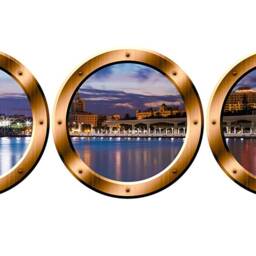 Vwaq 3D Window View Wall Sticker, London Skyline Decal - Porthole Vinyl Stickers - Spw22 - thumbnail 4