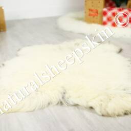 Organic Sheepskin Rug, Real Gute Sheepskin, Ivory Rug Christmas Home #gutchris9 - thumbnail 4