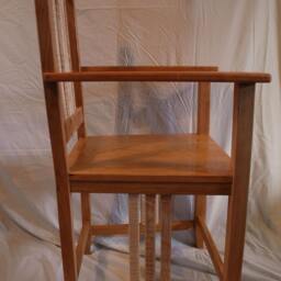 Curly Maple & Cherry Mission Style Arm Chair - thumbnail 2