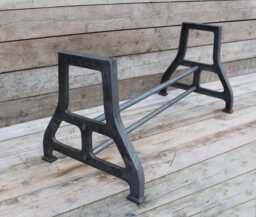 Dansom Hand Cast Raw Iron Steel Frame Bench Dining Desk Table Legs Art Deco Handmade in The UK