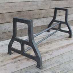 Dansom Hand Cast Raw Iron Steel Frame Bench Dining Desk Table Legs Art Deco Handmade in The UK - thumbnail 2
