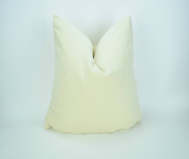Ivory Velvet Pillow Case Heavy Cotton Luxe Cushion Cover - image 1