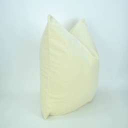 Ivory Velvet Pillow Case Heavy Cotton Luxe Cushion Cover - thumbnail 2
