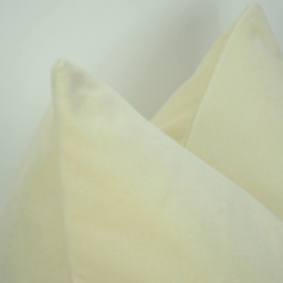 Ivory Velvet Pillow Case Heavy Cotton Luxe Cushion Cover - thumbnail 3