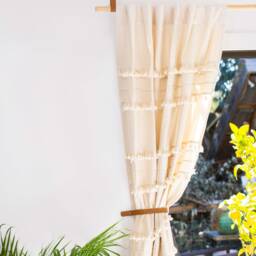 Minimalist Leather Curtain Hold Back Modern Window Treatments Mid Century Tie Home Accents Loop Farmhouse Decor Wedding - thumbnail 3