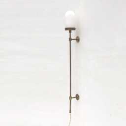 Plug-In Alabaster Wall Sconce, Brass Sconce Light, Light No.0159 - thumbnail 2