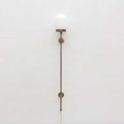Plug-In Alabaster Wall Sconce, Brass Sconce Light, Light No.0159 - thumbnail 3