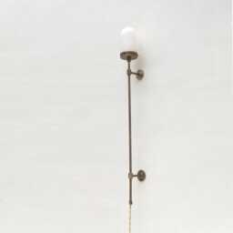 Plug-In Alabaster Wall Sconce, Brass Sconce Light, Light No.0159 - thumbnail 1