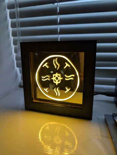 Glowing Seal Usb Lightbox Light Lamp Frame - Witch Magic Inspired Nightlight Art - image 1