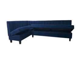 Bespoke Fluted Velvet Corner Bench With Under Seat Storage - thumbnail 1