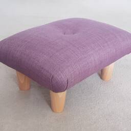 Handmade Light Purple Grape Footstool Small Home Office Stool With Button, S - thumbnail 4
