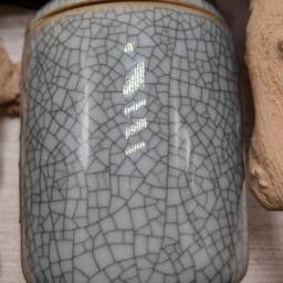 8 Oz Blue Porcelain Stained Crackle-Glazed Jar Container Candle With Lid Candles Oriental Zen Rich Asian Hand Poured - thumbnail 4