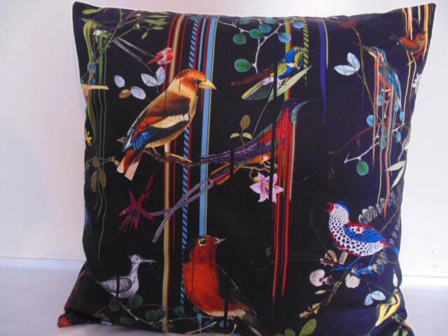 Designers Guild & Christian Lacroix Fabric Birds Sinfonia Crepuscule Cushion Cover D2 - image 1