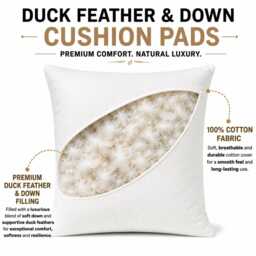 Duck Feather & Down Cushion Pads, Inserts, Inners, Scatter, Filler Deep Filled Plump Pillow 16, 18, 20, 22, 24, 26 - thumbnail 3