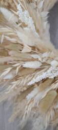 Handmade Pampas Grass Wreath - Dried Flower Neutral Wreath, Cream - thumbnail 3