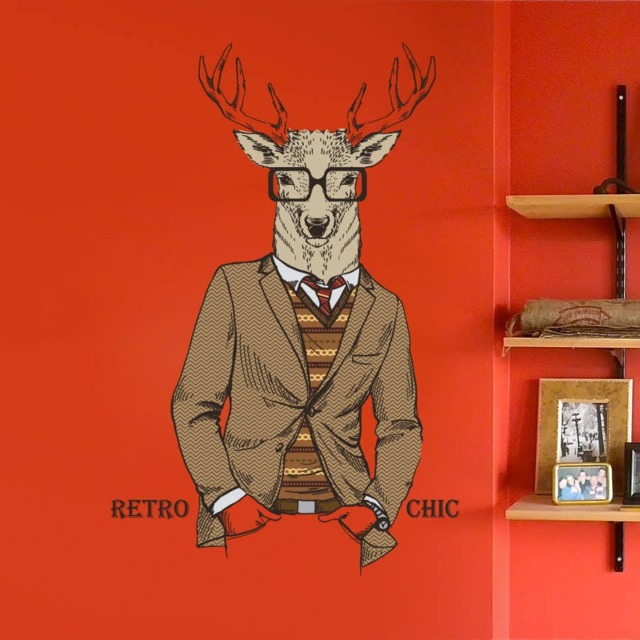 Retro Deer Buck Wall Decal Boho Hippie Room Decor Mc169 - image 1