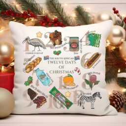 Cushion South Africa 12 Twelve Days Of Christmas Pillow Custom Family Gift Proteas Springbok Home Decoration - thumbnail 3